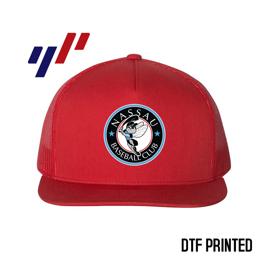 Yupoong 6006 Adult 5-Panel Classic Trucker Hat - DTF PRINTED - NBC Gnats Baseball