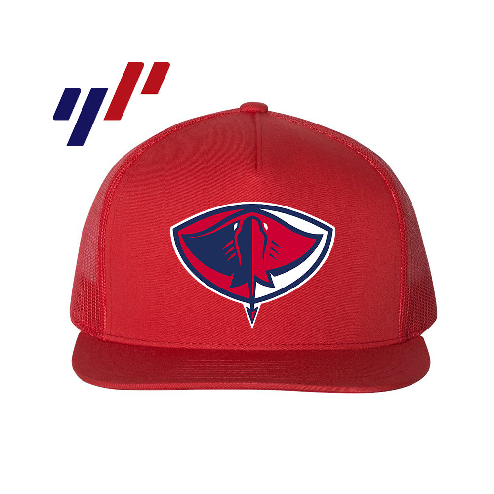 Yupoong 6006 Adult 5-Panel Classic Trucker Hat - DTF PRINTED - Pasco Stingers Baseball