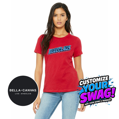 Bella + Canvas B6400 Women's Relaxed Jersey Short-Sleeve T-Shirt - FCA Blueclaws Baseball