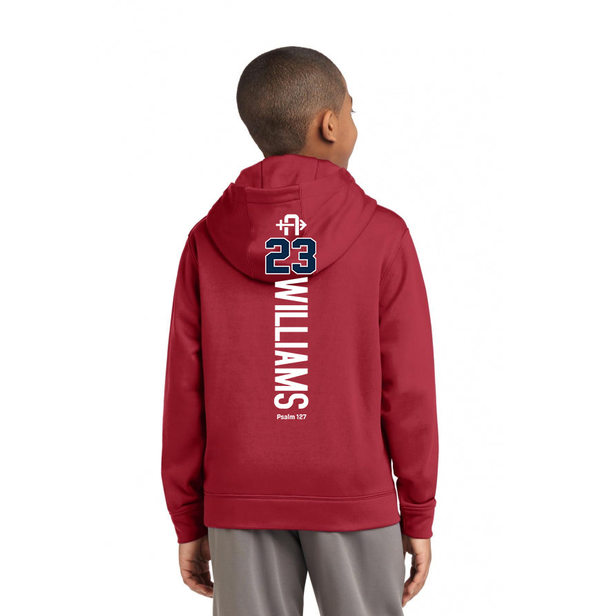 Sport-Tek Youth Sport-Wick Fleece Hooded Pullover YST244 - Arrows Baseball