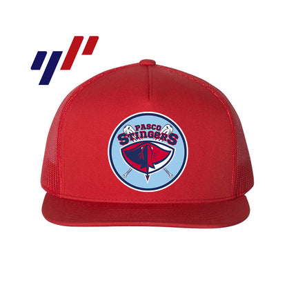 Yupoong 6006 Adult 5-Panel Classic Trucker Hat - DTF PRINTED - Pasco Stingers Baseball