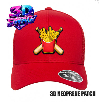 TEAM RALLY FRIES - 3D PATCH TEAM HATS - Flexfit 110M Mesh Hat