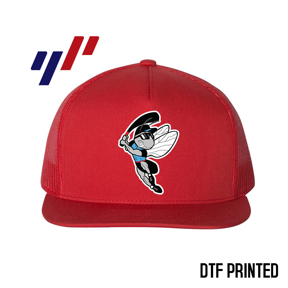 Yupoong 6006 Adult 5-Panel Classic Trucker Hat - DTF PRINTED - NBC Gnats Baseball