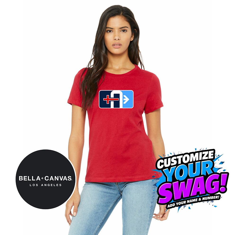 Bella + Canvas B6400 Women's Relaxed Jersey Short-Sleeve T-Shirt - Arrows Baseball