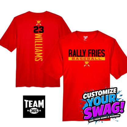 GAME TIME - Team 365 Youth & Men's Zone Performance T-Shirt - Team Rally Fries Baseball