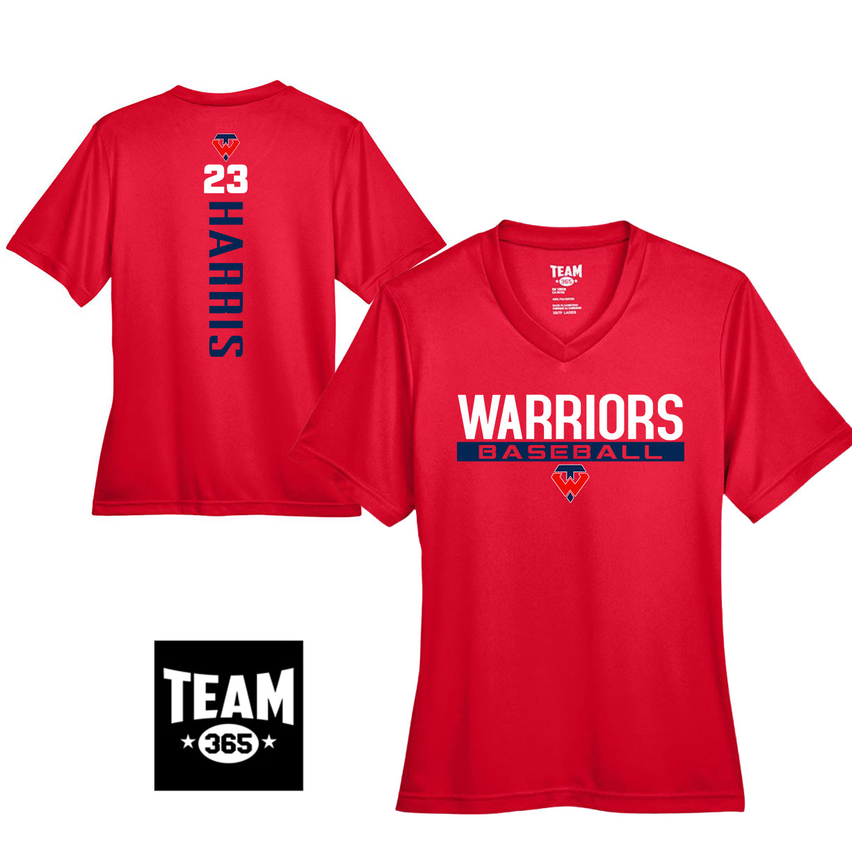 Team 365 TT11W Women's Zone Performance T-Shirt - Tampa Warriors Baseball