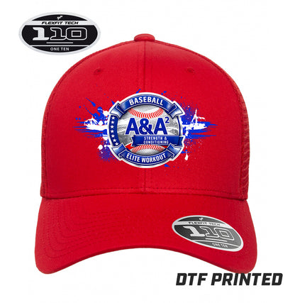 Flexfit 110M Adult 110reg Mesh Cap DTF PRINTED - A&A Baseball Elite