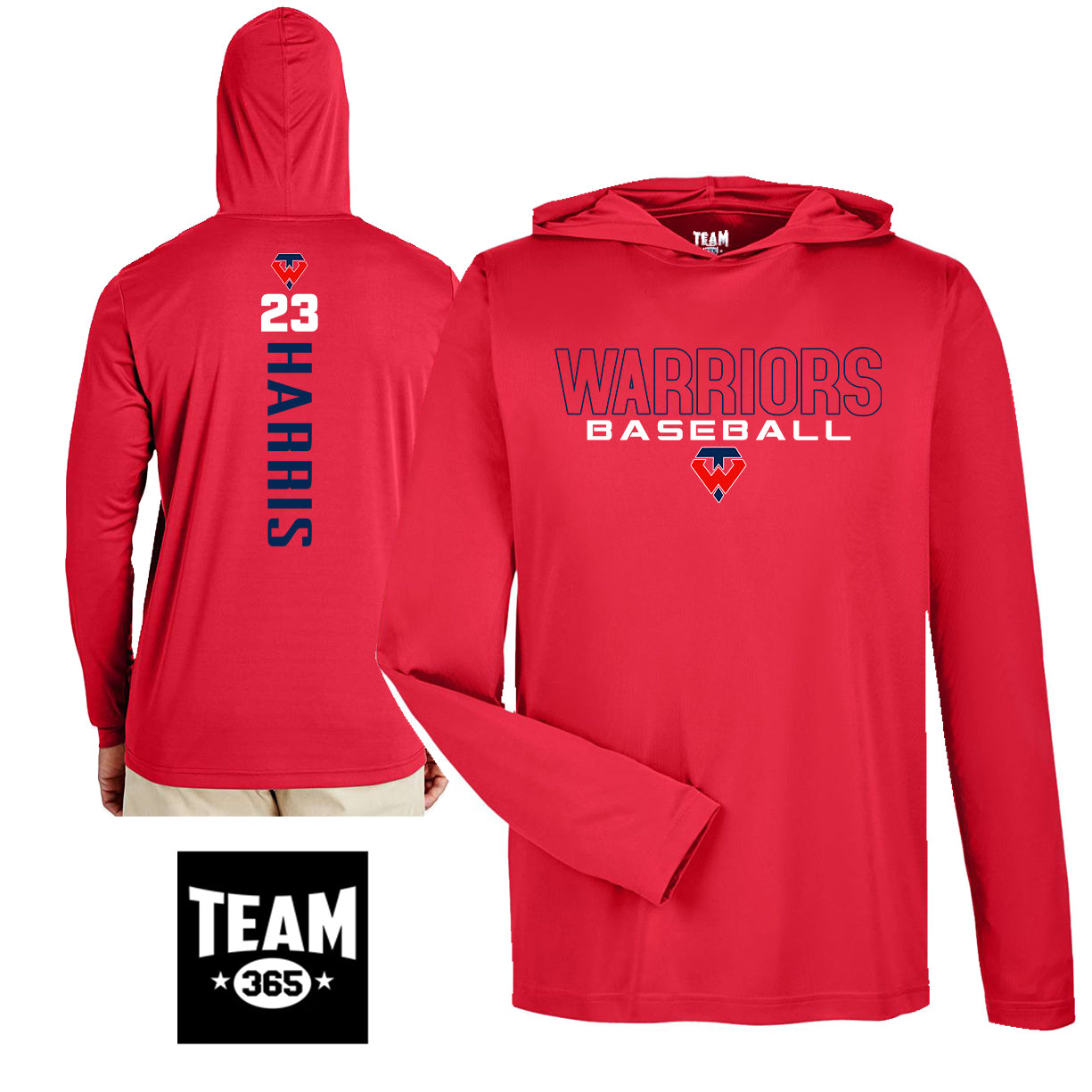 Team 365 Youth & Men's Zone Performance Hoodie - Tampa Warriors Baseball