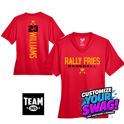 GAME TIME - Team 365 TT11W Women's Zone Performance T-Shirt - Team Rally Fries Baseball
