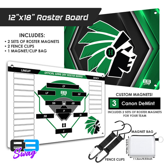 Hopatcong Warriors 2024 Edition - Custom Team Roster Magnetic Board
