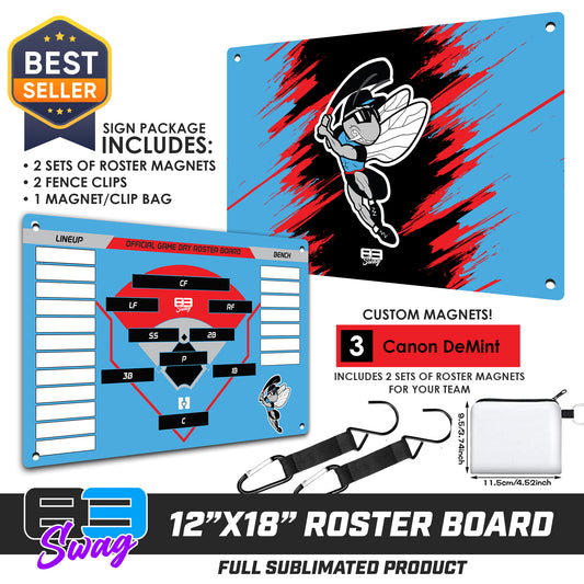 Custom Team Roster Magnetic Board - NBC Gnats Baseball