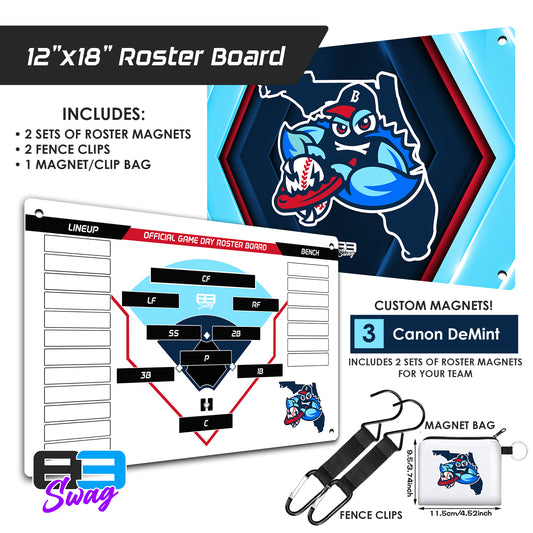 FCA BlueClaws 2024 Edition - Custom Team Roster Magnetic Board
