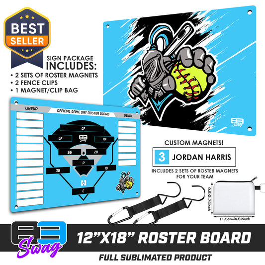 Custom Team Roster Magnetic Board - Knights Softball