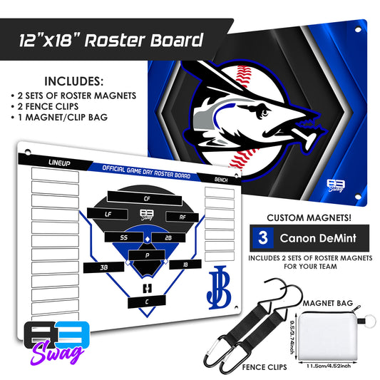Jax Beach Baseball - CUDA Version - Custom Team Roster Magnetic Board