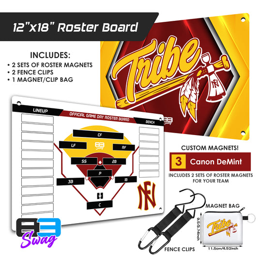 North Florida Tribe - Custom Team Roster Magnetic Board