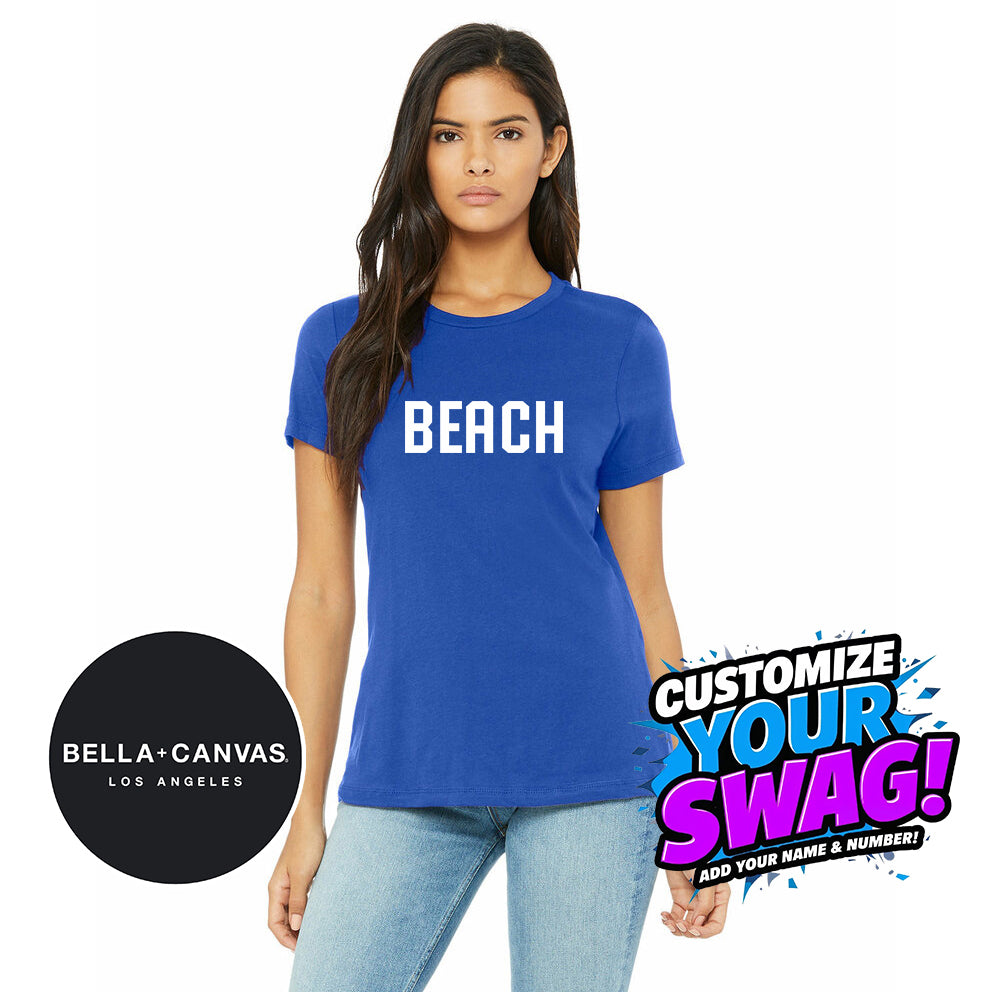 Bella + Canvas B6400 Women's Relaxed Jersey Short-Sleeve T-Shirt - Jax Beach Baseball