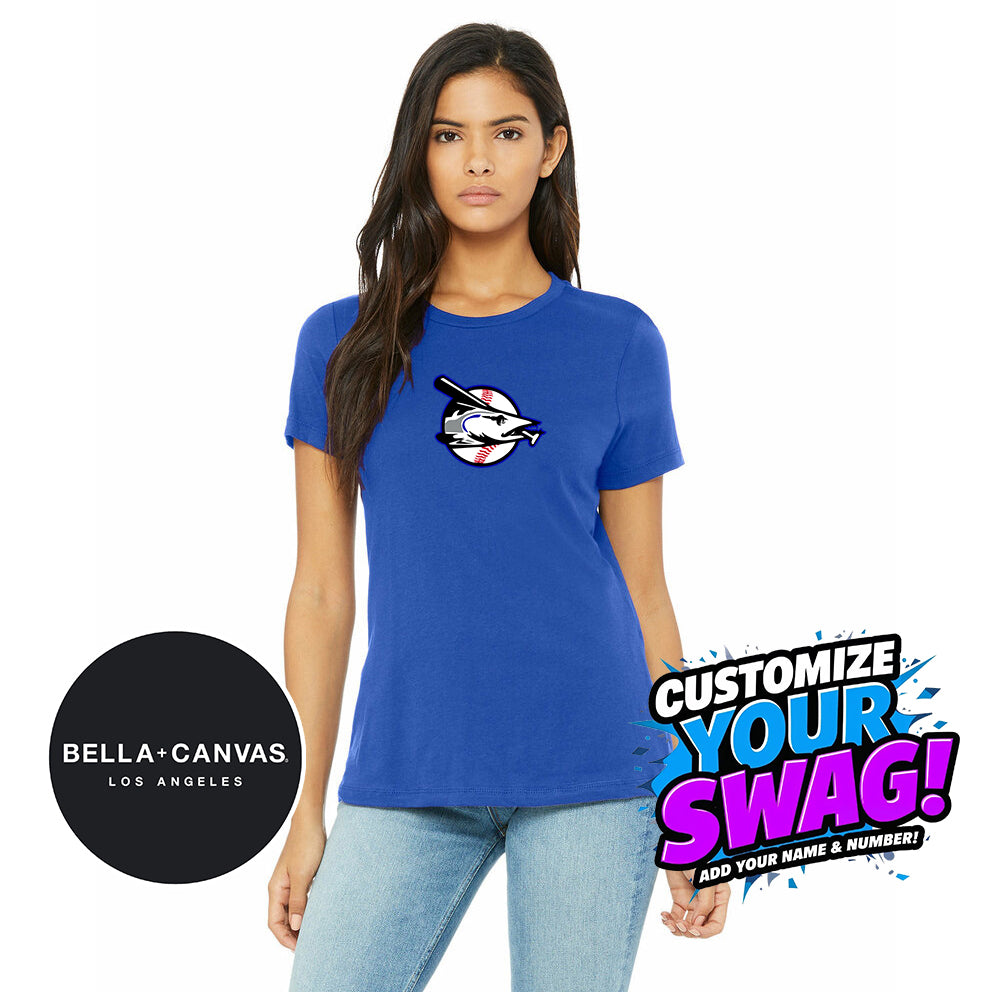 Bella + Canvas B6400 Women's Relaxed Jersey Short-Sleeve T-Shirt - Jax Beach Baseball