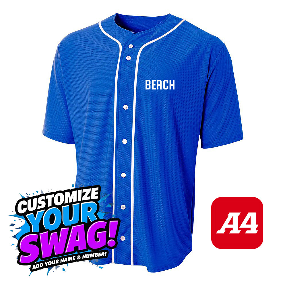 A4 Apparel N4184 Game Day Classic Baseball Jersey - Jax Beach Baseball