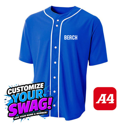 A4 Apparel N4184 Game Day Classic Baseball Jersey - Jax Beach Baseball