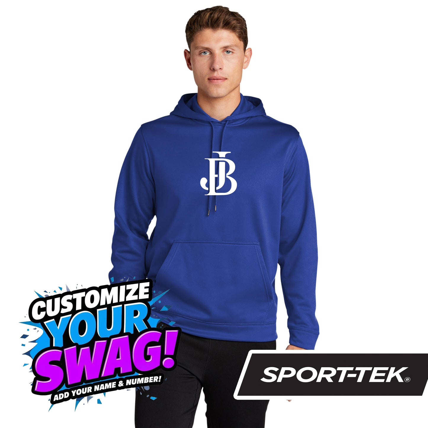 Sport-Tek Sport-Wick Fleece Hooded Pullover - Jax Beach Baseball
