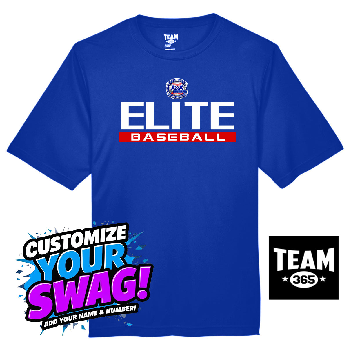 Team 365 Youth & Men's Zone Performance T-Shirt - A&A Baseball Elite