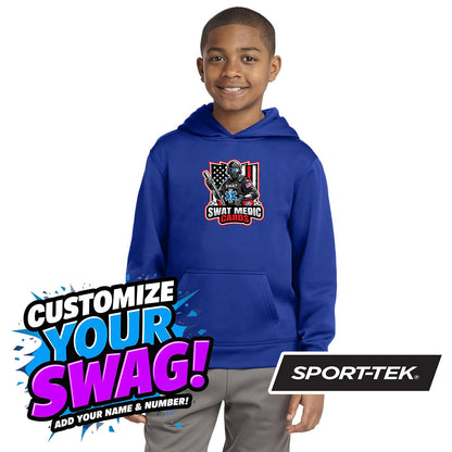 Sport-Tek Youth Sport-Wick Fleece Hooded Pullover YST244 - Swat Medic Cards