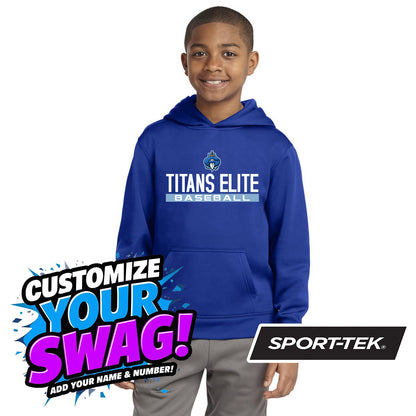 Sport-Tek Youth Sport-Wick Fleece Hooded Pullover YST244 - Georgia Titans Elite Baseball