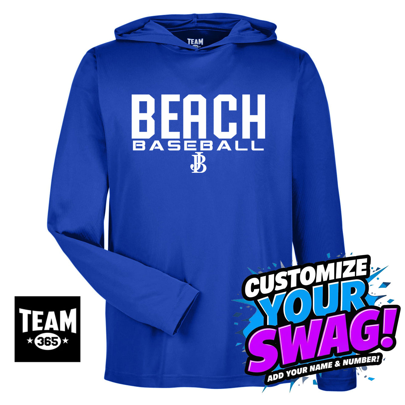 Team 365 Youth & Men's Zone Performance Hoodie - Jax Beach Baseball