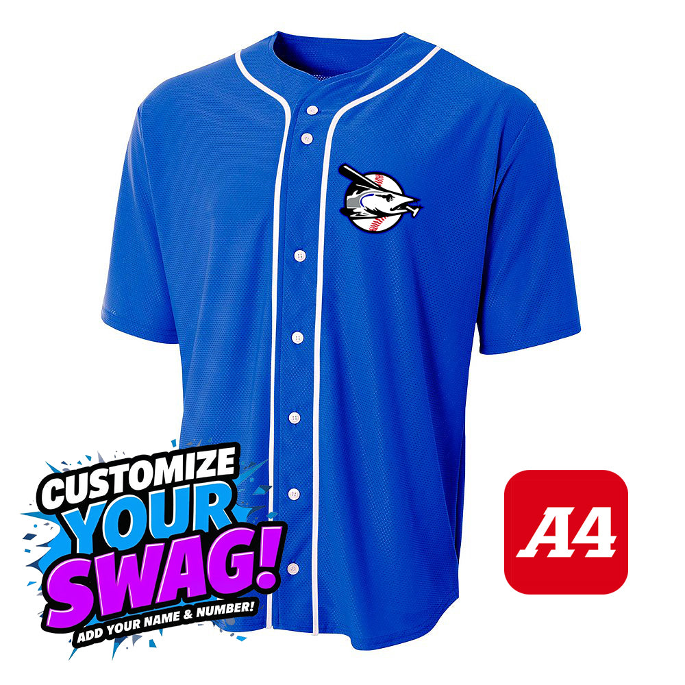 A4 Apparel N4184 Game Day Classic Baseball Jersey - Jax Beach Baseball