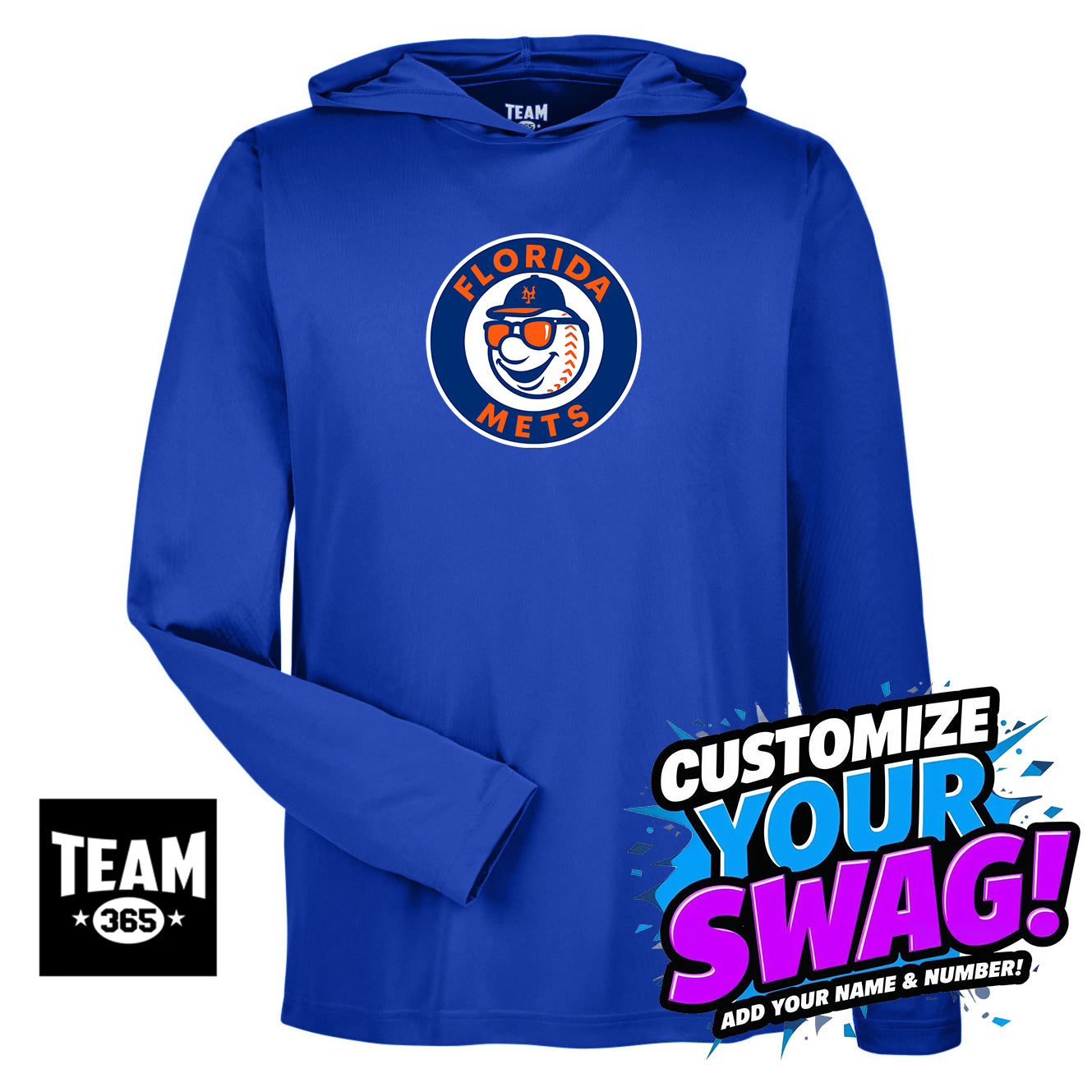 Team 365 Youth & Men's Zone Performance Hoodie - Florida Mets Baseball