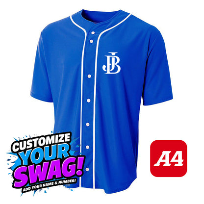 A4 Apparel N4184 Game Day Classic Baseball Jersey - Jax Beach Baseball