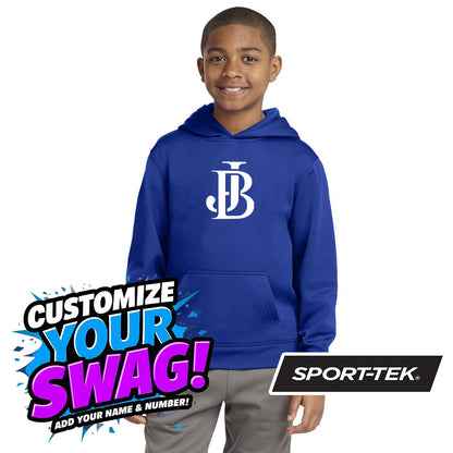 Sport-Tek Youth Sport-Wick Fleece Hooded Pullover - Jax Beach Baseball