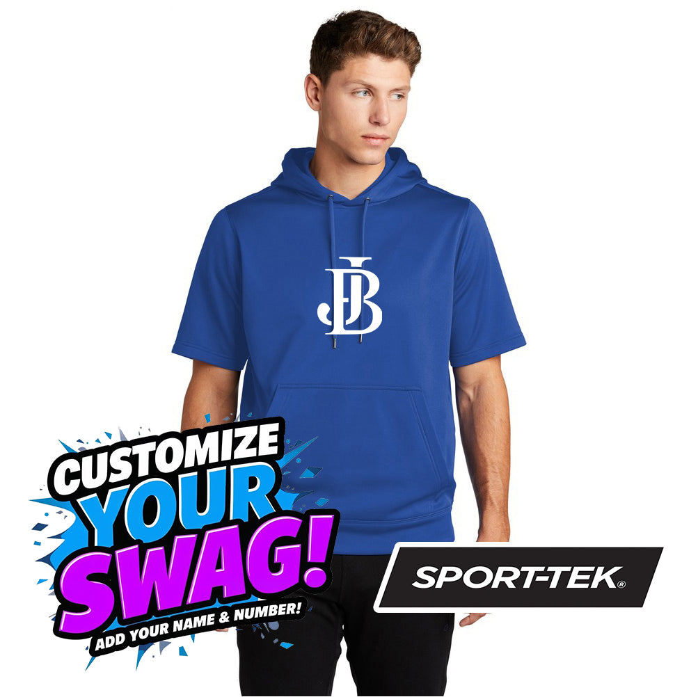 Sport-Tek Sport-Wick Fleece Short Sleeve Hooded Pullover - Jax Beach Baseball