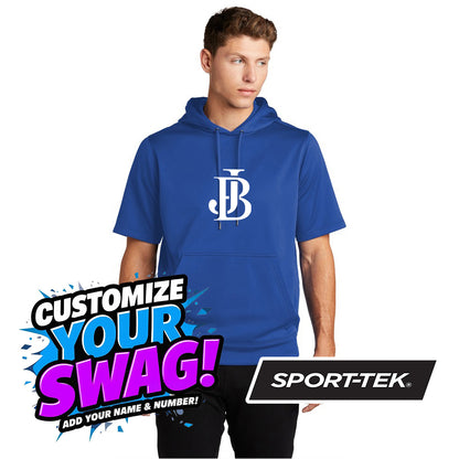 Sport-Tek Sport-Wick Fleece Short Sleeve Hooded Pullover - Jax Beach Baseball