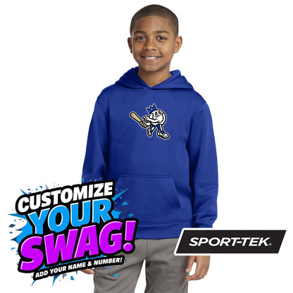 Sport-Tek Youth Sport-Wick Fleece Hooded Pullover YST244 - JCB Diamond Kings Baseball