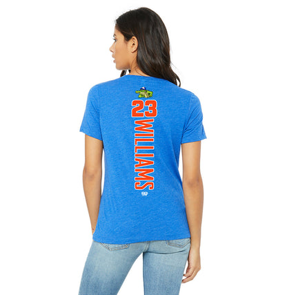 Bella + Canvas 6415 Ladies' Relaxed Triblend V-Neck T-Shirt - Palatka TailGators Baseball