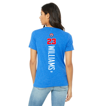 Bella + Canvas 6415 Ladies' Relaxed Triblend V-Neck T-Shirt - Talkin' Baseball