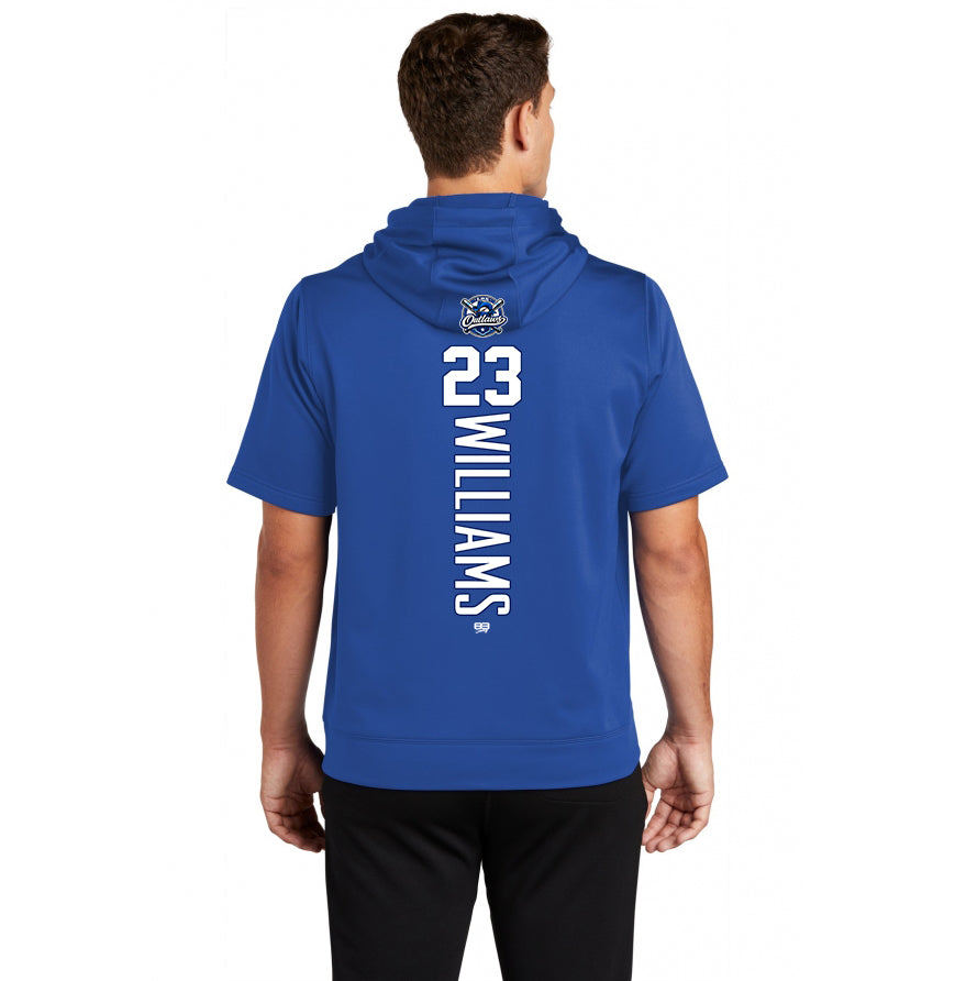Sport-Tek Sport-Wick Fleece Short Sleeve Hooded Pullover ST251 - LBK Outlaws Baseball