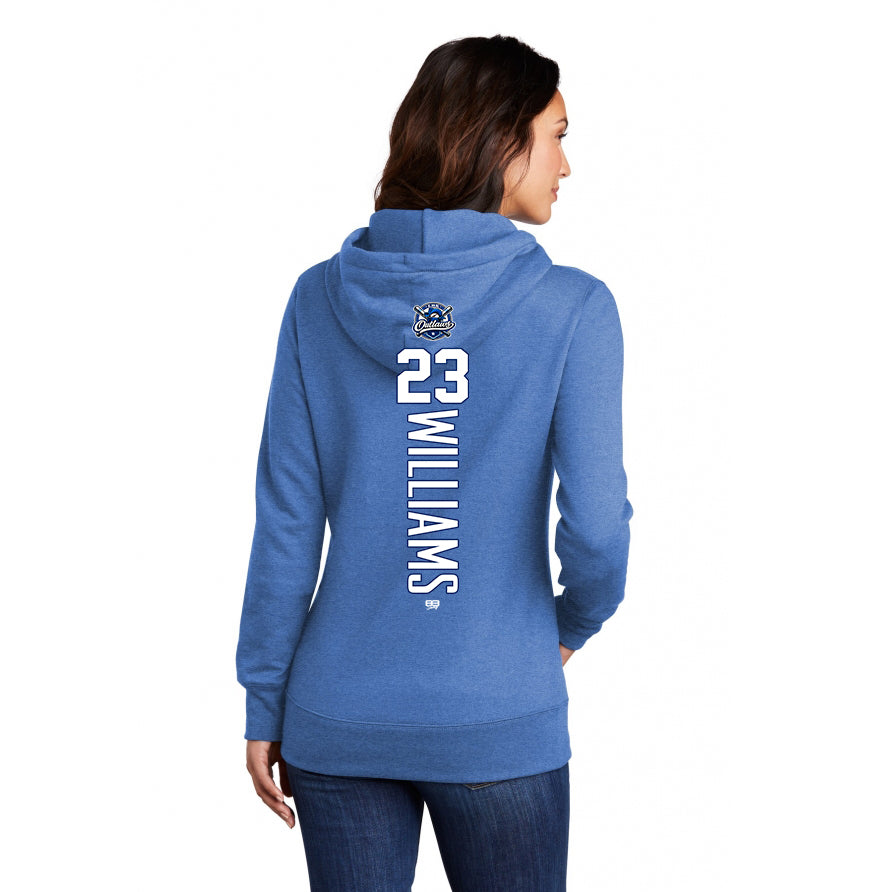 Port & Company Women's Core Fleece Pullover Hooded Sweatshirt LPC78H - LBK Outlaws Baseball