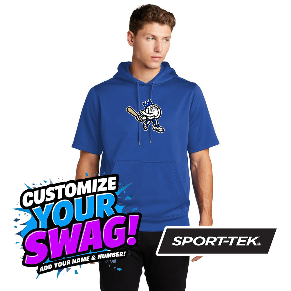 Sport-Tek Sport-Wick Fleece Short Sleeve Hooded Pullover ST251 - JCB Diamond Kings Baseball