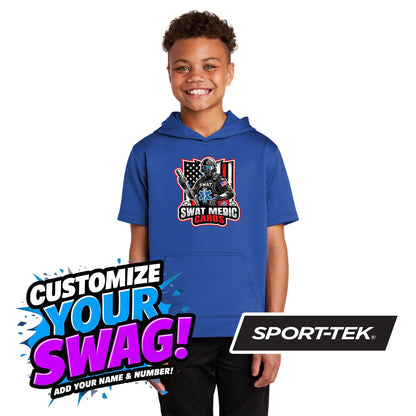 Sport-Tek Youth Sport-Wick Fleece Short Sleeve Hooded Pullover YST251 - Swat Medic Cards