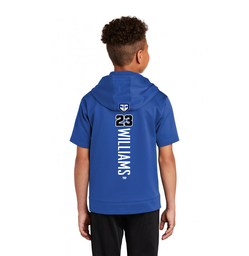 Sport-Tek Youth Sport-Wick Fleece Short Sleeve Hooded Pullover YST251 - JCB Diamond Kings Baseball