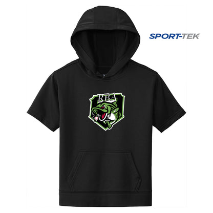 Sport-Tek Youth Sport-Wick Fleece Short Sleeve Hooded Pullover - RBA Stripers Baseball