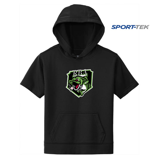 Sport-Tek Youth Sport-Wick Fleece Short Sleeve Hooded Pullover - RBA Stripers Baseball