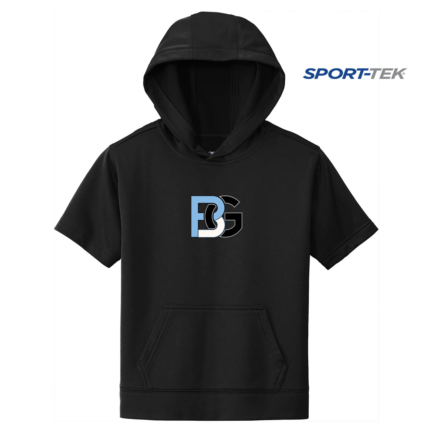 Sport-Tek Youth Sport-Wick Fleece Short Sleeve Hooded Pullover - Lightning Baseball