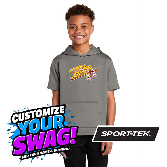Sport-Tek Youth Sport-Wick Fleece Short Sleeve Hooded Pullover YST251 - North Florida Tribe