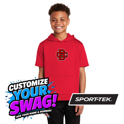 Sport-Tek Youth Sport-Wick Fleece Short Sleeve Hooded Pullover YST251 - Creeks Baseball Club - CBC