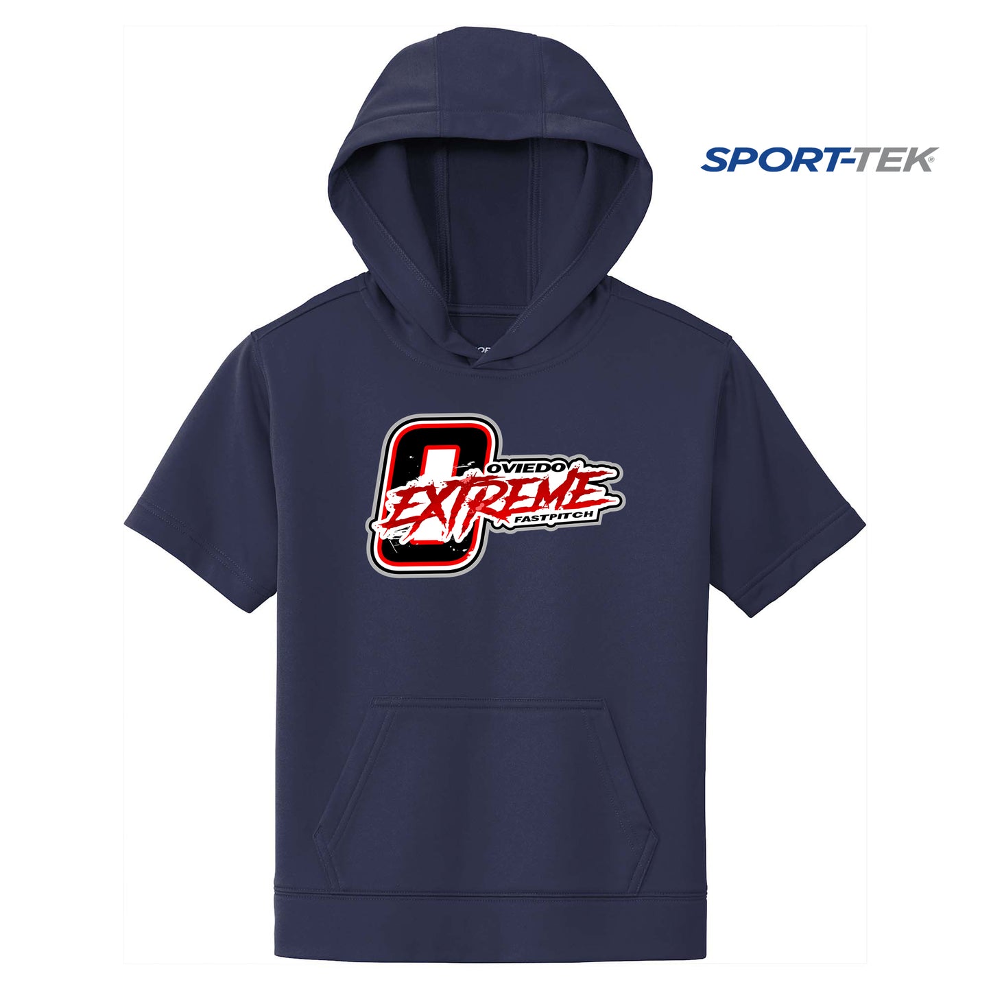 Sport-Tek Youth Sport-Wick Fleece Short Sleeve Hooded Pullover - Oviedo Extreme Softball