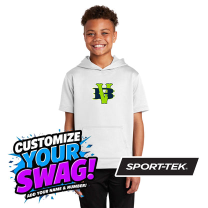 Sport-Tek Youth Sport-Wick Fleece Short Sleeve Hooded Pullover YST251 - VB Bombers Baseball