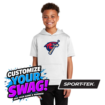 Sport-Tek Youth Sport-Wick Fleece Short Sleeve Hooded Pullover YST251 - MSA Redtails Baseball